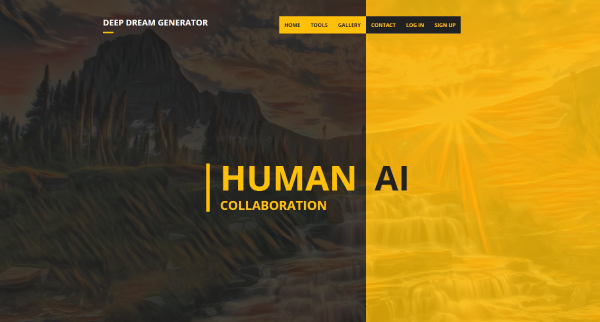 Deep Dream Generator website