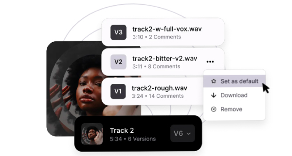 Managing different tracks on Highnote.