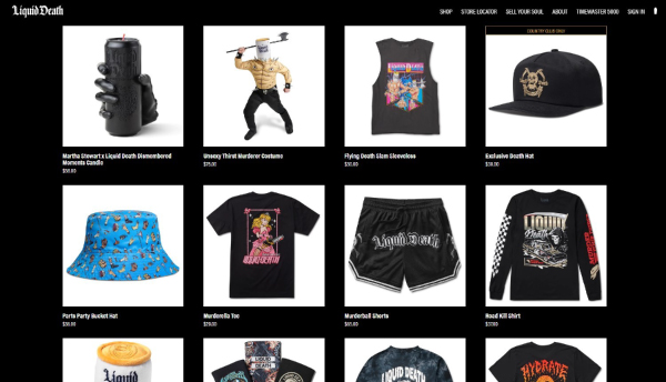 Liquid Death merch